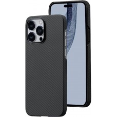 Чехол Carbon 600D Big Hole Ring MagSafe iPhone 15 Pro Max (черный)