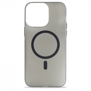 Накладка Clear Case MagSafe для iPhone 15 Plus (Прозрачный-черный)