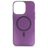 Накладка Clear Case MagSafe для iPhone 15 (Прозрачный-фиолетовый)