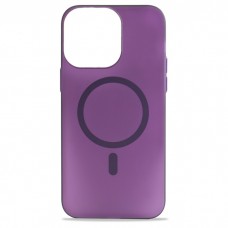 Накладка Clear Case MagSafe для iPhone 15 (Прозрачный-фиолетовый)