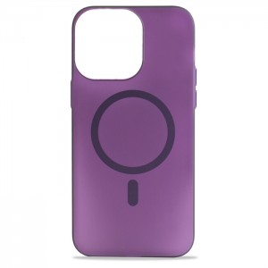Накладка Clear Case MagSafe для iPhone 15 Pro (Прозрачный-фиолетовый)