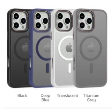 6.3" Чехол силиконовый COTECi ALL-AROUND PROTECTION iH-039-BK для iPhone 16 Pro (Прозрачный-черный)