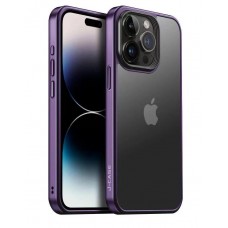 Чехол-накладка J-Case для iPhone 15 Pro (Матовый - фиолетовый)
