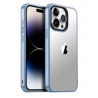 Чехол-накладка J-Case для iPhone 15 Pro Max (Матовый - голубой)