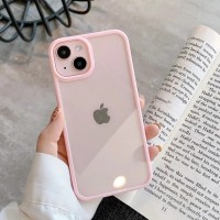 Чехол-накладка J-Case для iPhone 15 Pro Max (Розовый-прозрачный)