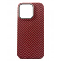 Чехол-накладка Carbon M-pattern Ring MagSafe 1500D для iPhone 16 Pro (Оранжевый)