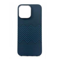 Чехол-накладка Carbon M-pattern Ring MagSafe 1500D для iPhone 16 Pro Max (Синий)