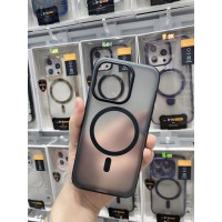 Чехол-накладка iLex ROMA MagSafe для iPhone 15 Pro Max (Матовый - черный)