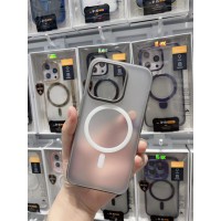 Чехол-накладка iLex ROMA MagSafe для iPhone 15 (Матовый - серый)