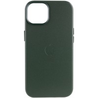 Накладка Leather Case Magsafe для iPhone 14 (Forest Green)