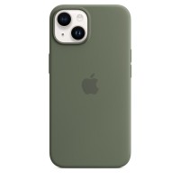 Накладка Silicone Case Magsafe для iPhone 14 Plus (Olive)