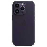 Накладка Leather Case Magsafe для iPhone 14 Pro (Deep Violet)