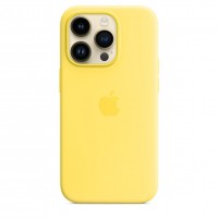 Накладка Silicone Case Magsafe для iPhone 14 Pro (Canary Yellow)