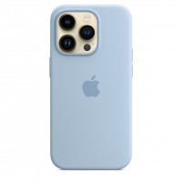 Накладка Silicone Case Magsafe для iPhone 14 Pro (Sky)