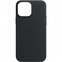 Накладка Leather Case Magsafe для iPhone 15 Pro Max (Black)