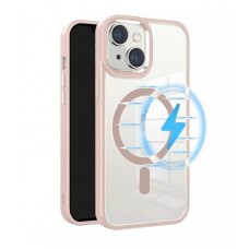 Чехол-накладка Clear Case MagSafe для iPhone 15 (Pink)