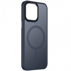 Чехол пластиковый MI CHOICE MagSafe для iPhone 12/12 Pro (Темный-синий)