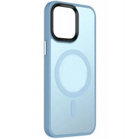 Чехол пластиковый MI CHOICE MagSafe для iPhone 15 Pro (Светлый-синий)