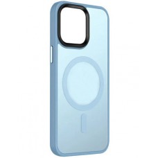 Чехол пластиковый MI CHOICE MagSafe для iPhone 15 Pro Max (Светлый-синий)