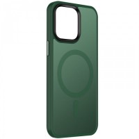 Чехол пластиковый MI CHOICE MagSafe для iPhone 13 Pro Max (Темный-зеленый)