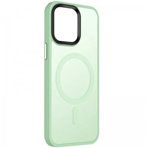 Чехол пластиковый MI CHOICE MagSafe для iPhone 13 Pro (Cветлый-зеленый)