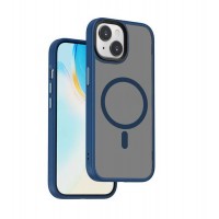 Чехол пластиковый WiWu Protective Case MagSafe для iPhone 15 FGG-011 (синий-прозрачный)