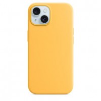 Накладка Silicone Case Magsafe для iPhone 15 (Sunshine)