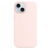 Накладка Silicone Case Magsafe для iPhone 15 (Light Pink)
