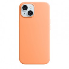 Накладка Silicone Case Magsafe для iPhone 15 (Orange Sorbet)