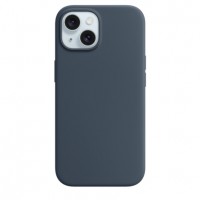 Накладка Silicone Case Magsafe для iPhone 15 (Storm Blue)