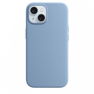 Накладка Silicone Case Magsafe для iPhone 15 (Winter Blue)