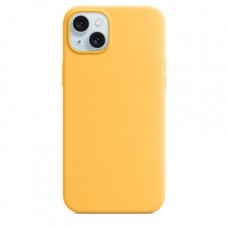 Накладка Silicone Case Magsafe для iPhone 15 Plus (Sunshine)