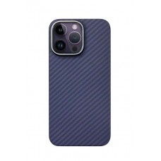 Чехол Carbon Big Hole Ring MagSafe iPhone 15 Pro (фиолетовый)