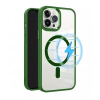 Чехол-накладка Clear Case MagSafe для iPhone 15 Pro Max (Dark Green)