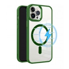 Чехол-накладка Clear Case MagSafe для iPhone 15 Pro (Dark Green)