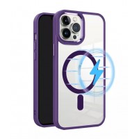 Чехол-накладка Clear Case MagSafe для iPhone 15 Pro Max (Deep Purple)