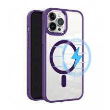 Чехол-накладка Clear Case MagSafe для iPhone 15 Pro (Deep Purple)