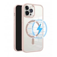 Чехол-накладка Clear Case MagSafe для iPhone 15 Pro Max (Pink)