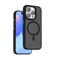 Чехол пластиковый WiWu Protective Case MagSafe для iPhone 15 Pro FGG-011 (черный-прозрачный)