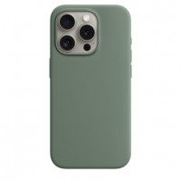 Накладка Silicone Case Magsafe для iPhone 15 Pro (Cypress)