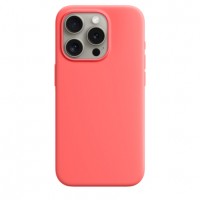 Накладка Silicone Case Magsafe для iPhone 15 Pro (Guava)