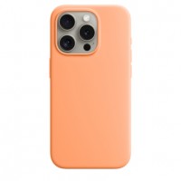 Накладка Silicone Case Magsafe для iPhone 15 Pro (Orange Sorbet)