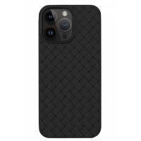 Чехол силиконовый Grid Case для iPhone 15 Pro Max (черный)