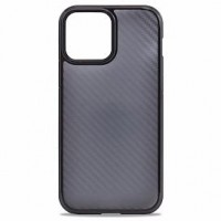 Чехол пластиковый Carbon Transparent для iPhone 15 Pro Max (черный)