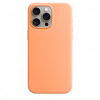 Накладка Silicone Case Magsafe для iPhone 15 Pro Max (Orange Sorbet)