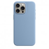 Накладка Silicone Case Magsafe для iPhone 15 Pro Max (Winter Blue)