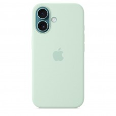 Накладка Silicone Case Magsafe для iPhone 16 (Aquamarine)