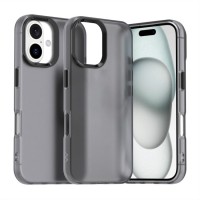 Чехол пластиковый J-CASE для iPhone 16 (Черный-матовый)