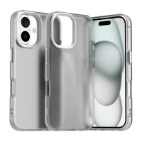 Чехол пластиковый J-CASE для iPhone 16 (Прозрачный-матовый)