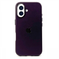 Накладка Leather Case MagSafe для iPhone 16 (Dark Purple)
